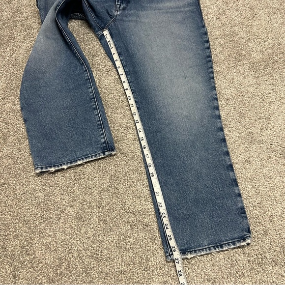 Good American Jeans Womens 12 31 Blue Good Icon Straight Leg High Rise Denim - Picture 2 of 8